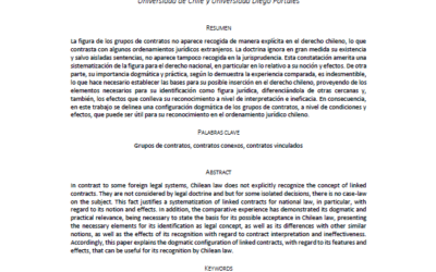 Rodrigo Momberg Uribe y Carlos Pizarro Wilson, “Fisionomía y efectos de los contratos conexos o grupos de contratos”, Revista Ius et Praxis, Vol. 27, N°2, 2021, pp. 156-174.