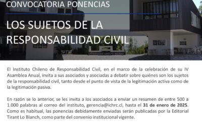 Convocatoria: Los sujetos de la responsabilidad civil